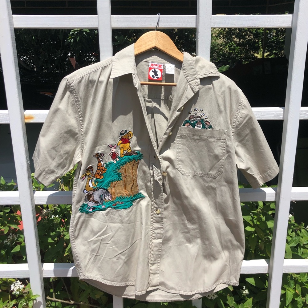 vintage winnie the pooh embroidered shirt